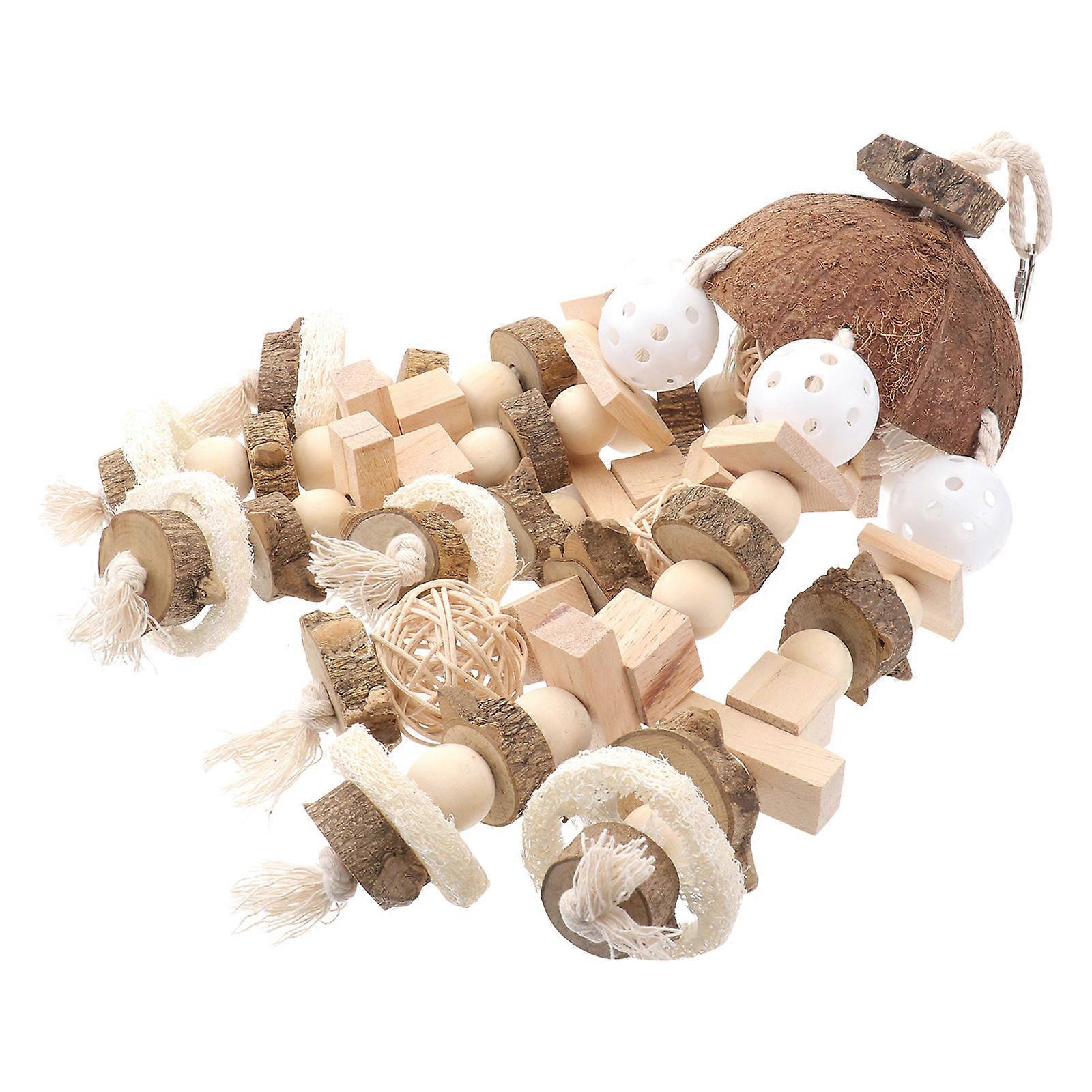 Bird Chew Toy, Strong Wooden Plaything to Reduce and Loneliness