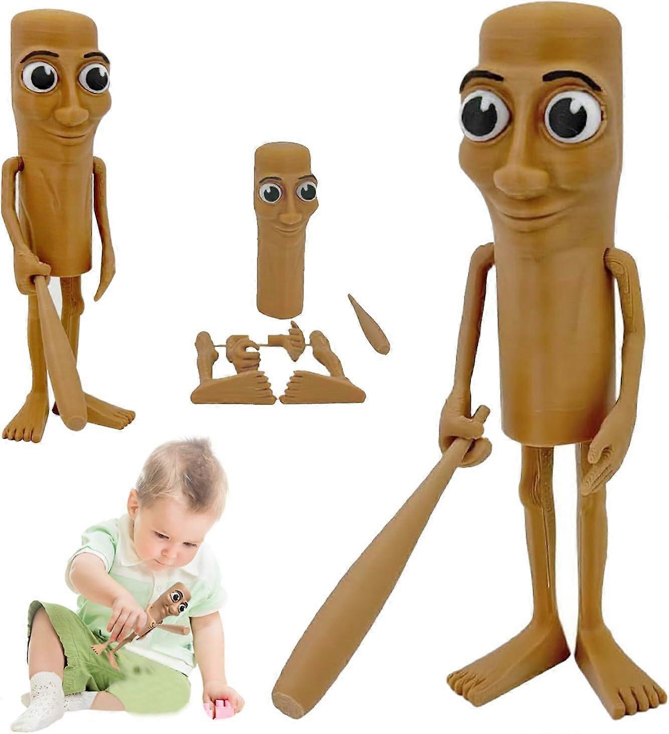 3D-Printed Collectible Figure, Grey Toy Figurine for Collection Decoration, High-Quality Material