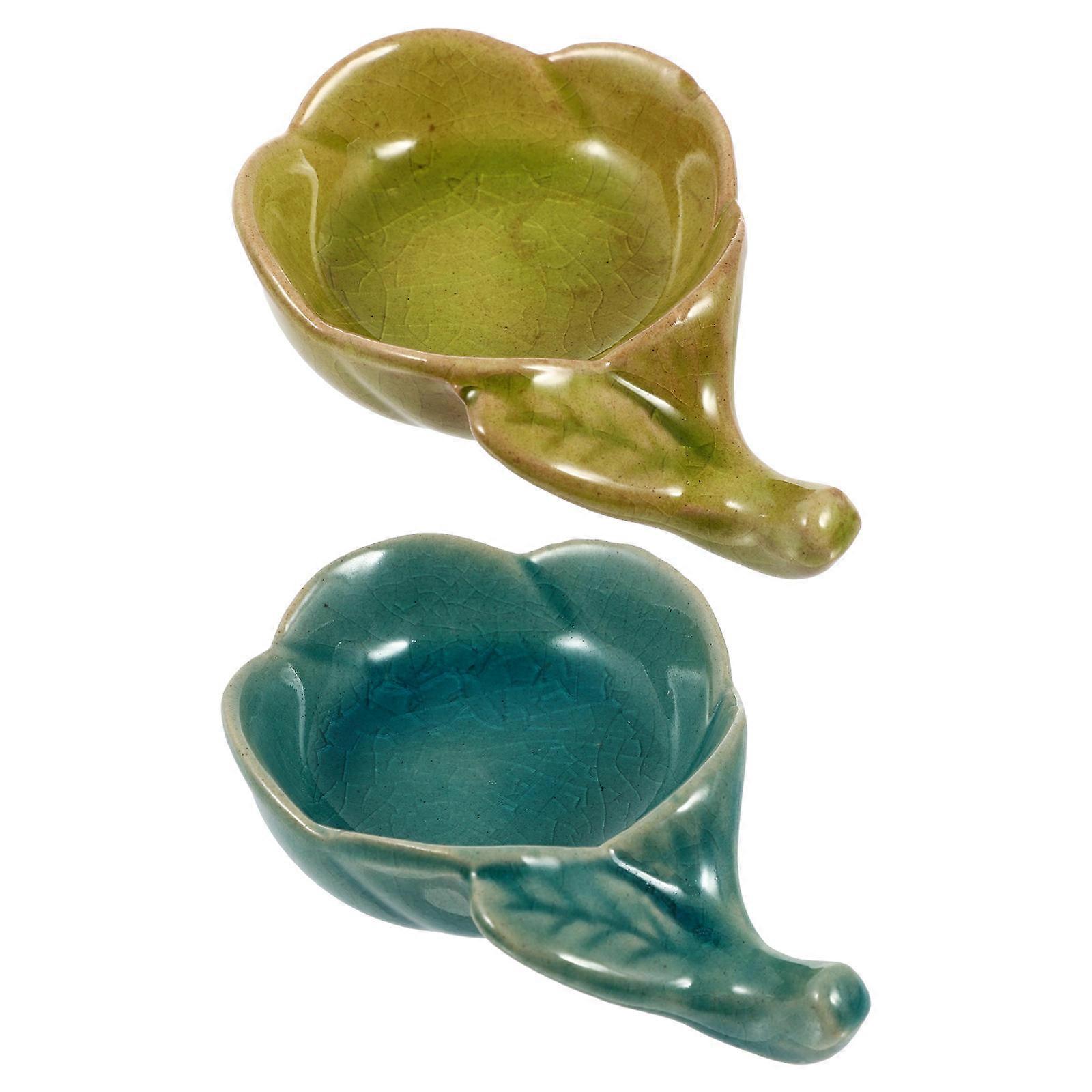 Keramisk eterisk oljeholder til hjemmet med 2 stk. blå oppbevaringsbrett for hobbyartikler