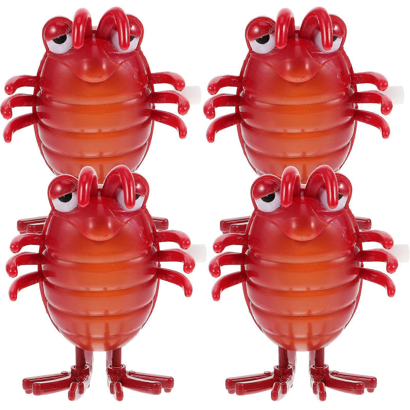 Brown Wind Up Insect Toy Made of ABS Perfect for Halloween Parties and Home Use 4Pcs