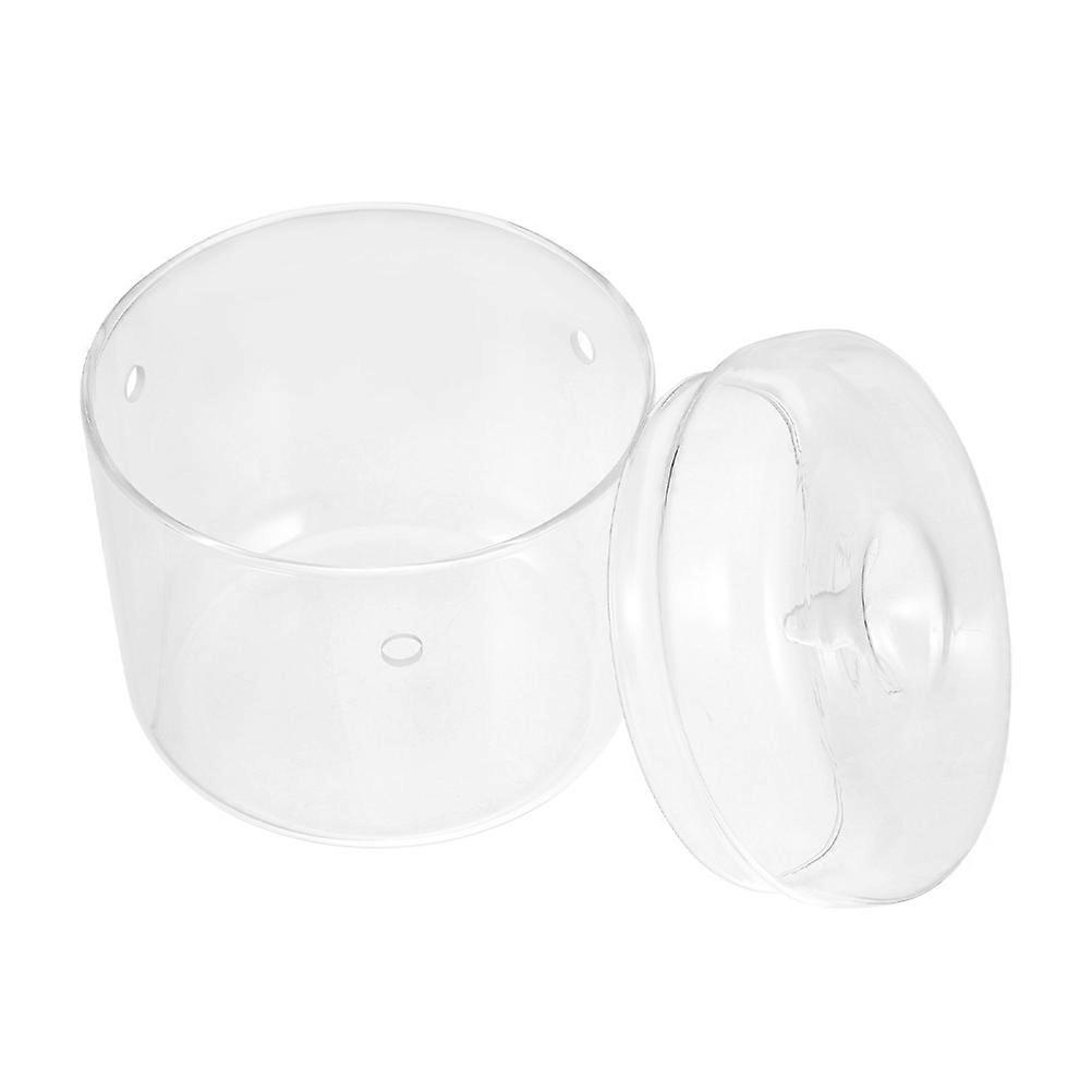 Square Glass Terrarium Holder For DIY Garden Micro Landscape 1Pack With Lid