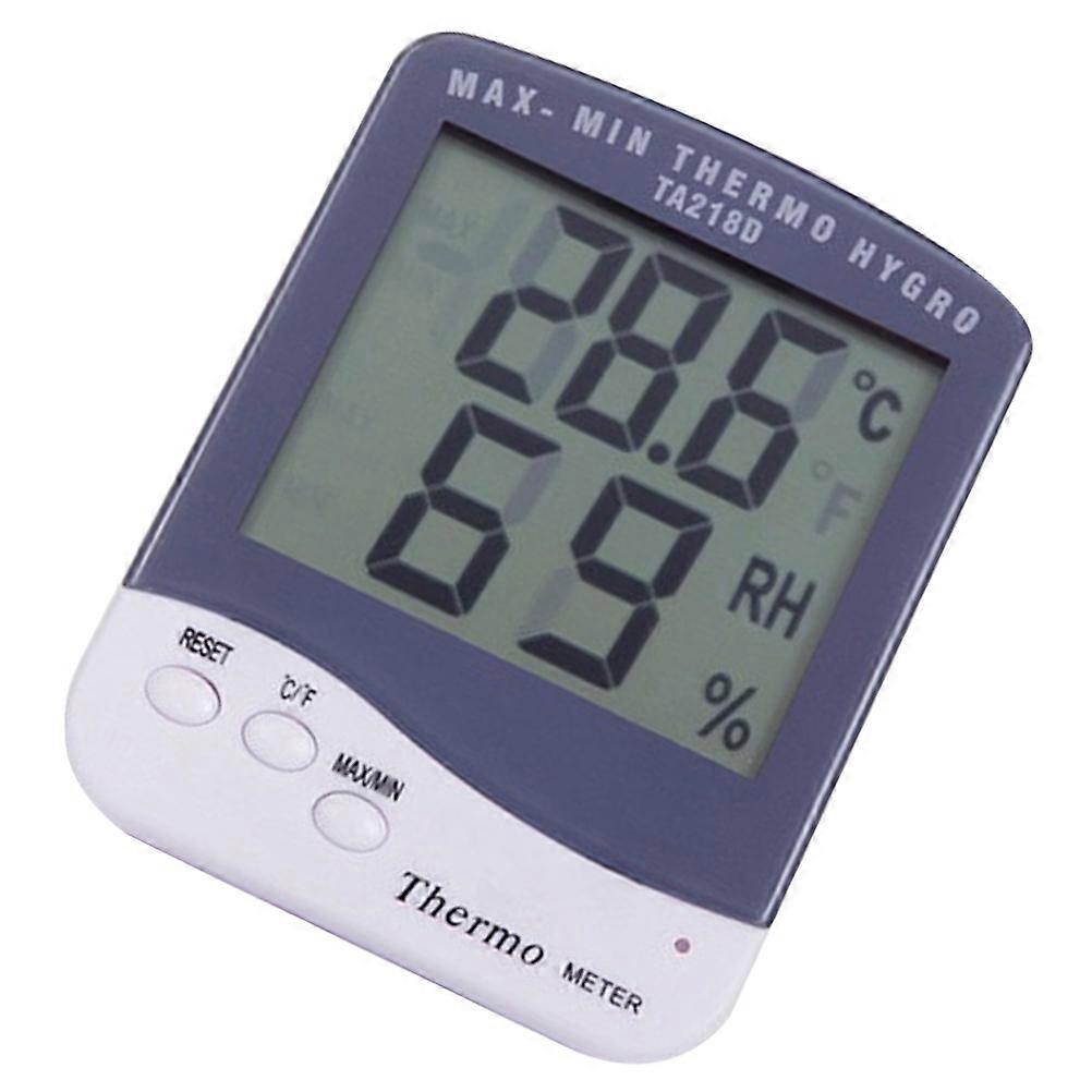 Electronic Temperature And Humidity Tester Rectangular Panel Device For Indoor Monitoring With Clear LCD Display 1Pack