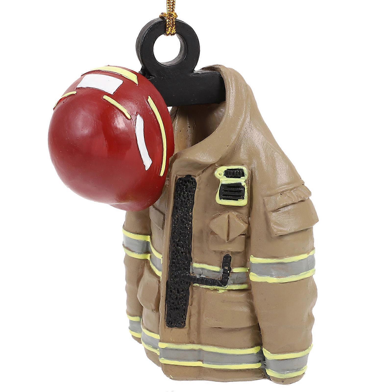 Firefighter Clothing Pendant 3D Tree Shape Decoration Party Background Material 1Set