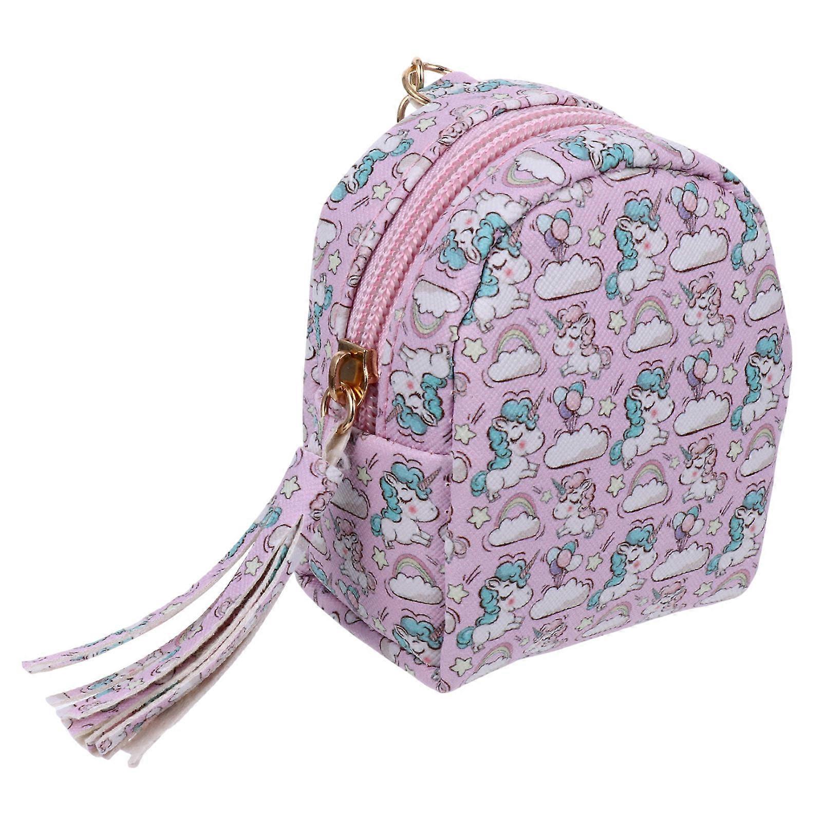 Lovely Mini Coin Purse for Storage in Pink PU with Adorable Design and Smooth Finish 5.5 x 3.5 inches