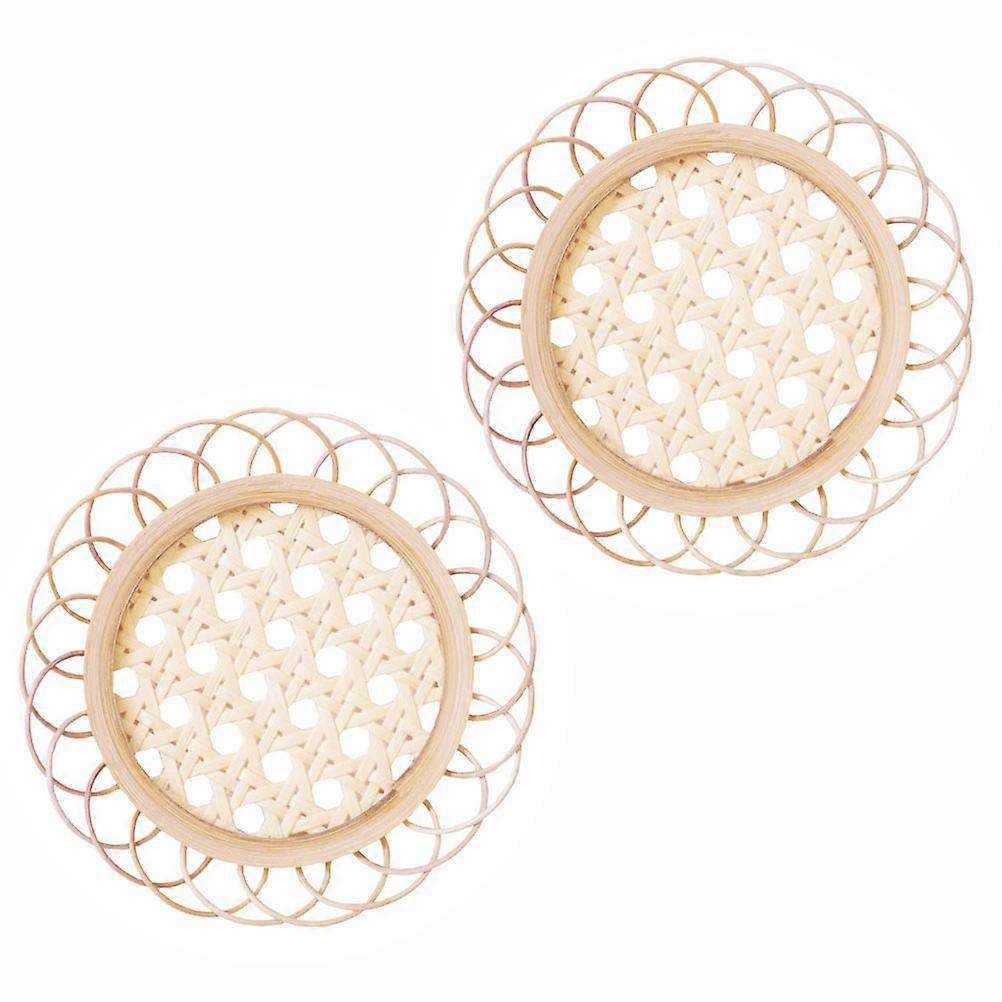 Bamboo Table Mats 2Pcs Simple Design Protect Table And Isolate Damage Suitable For Friends And Family