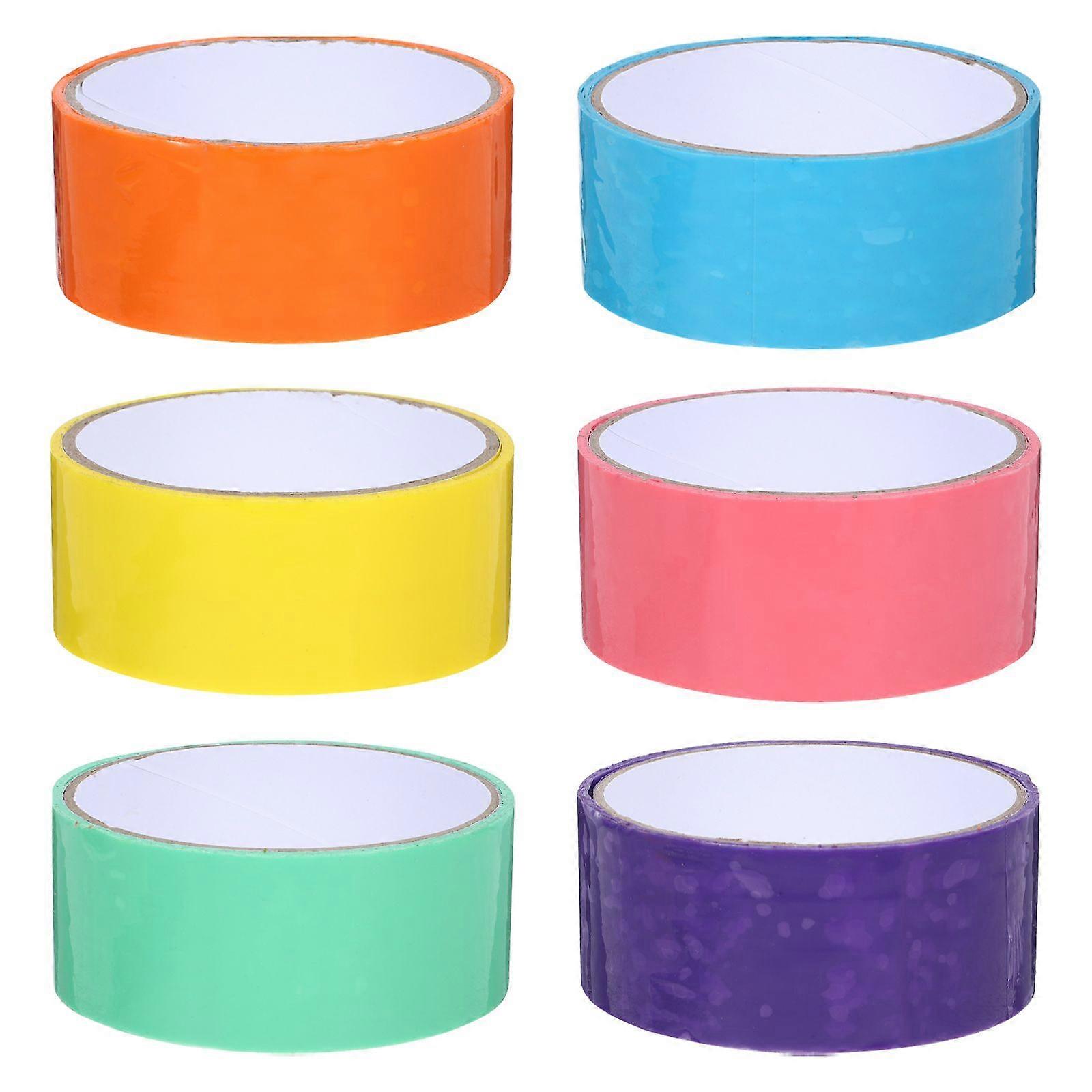 6 Rolls  Sticky Ball Tapes Colored Adhesive Tapes DIY Colorful Balls Tapes DIY Accessory
