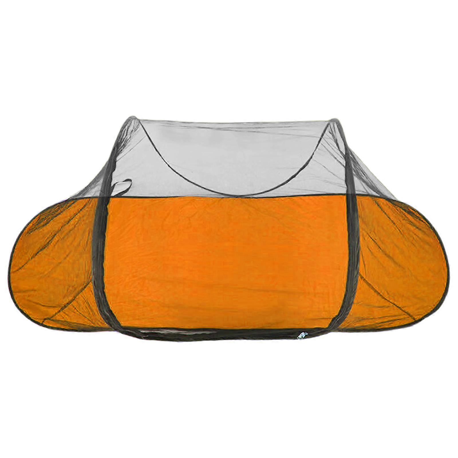 Practical Foldable Proof Camping Tent Outdoor Gears With Reinforced Fabric for Activity  Orange