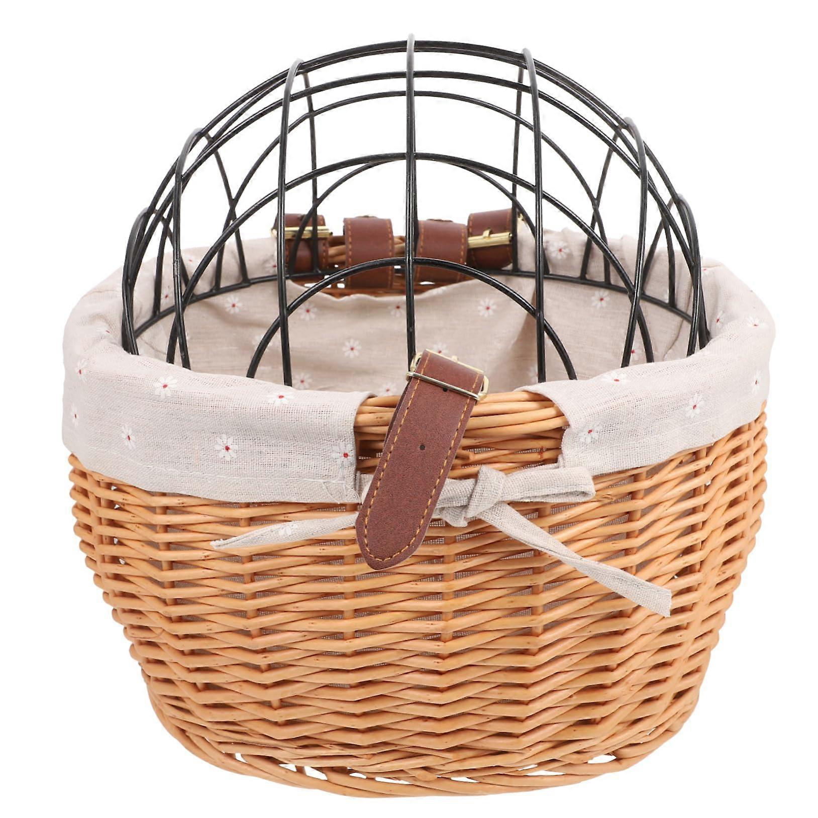 Removable Pet Carrier Bag for Cycling Front Bike Basket with Dual Straps Durable and Cats for Food and Vegetable Transport