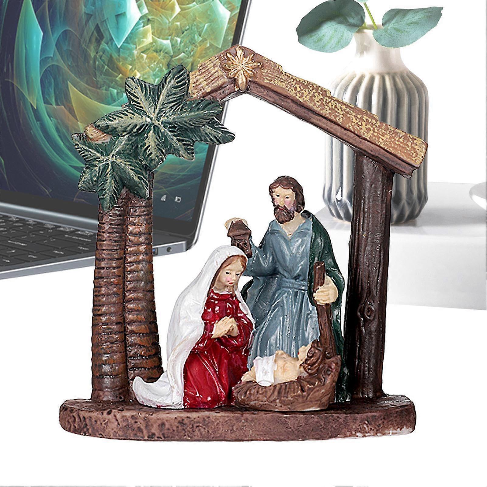 Nativity Scene Tabletop Nativity Set, Christmas Nativity Figures for Tabletop Display, Ideal Holiday Decor