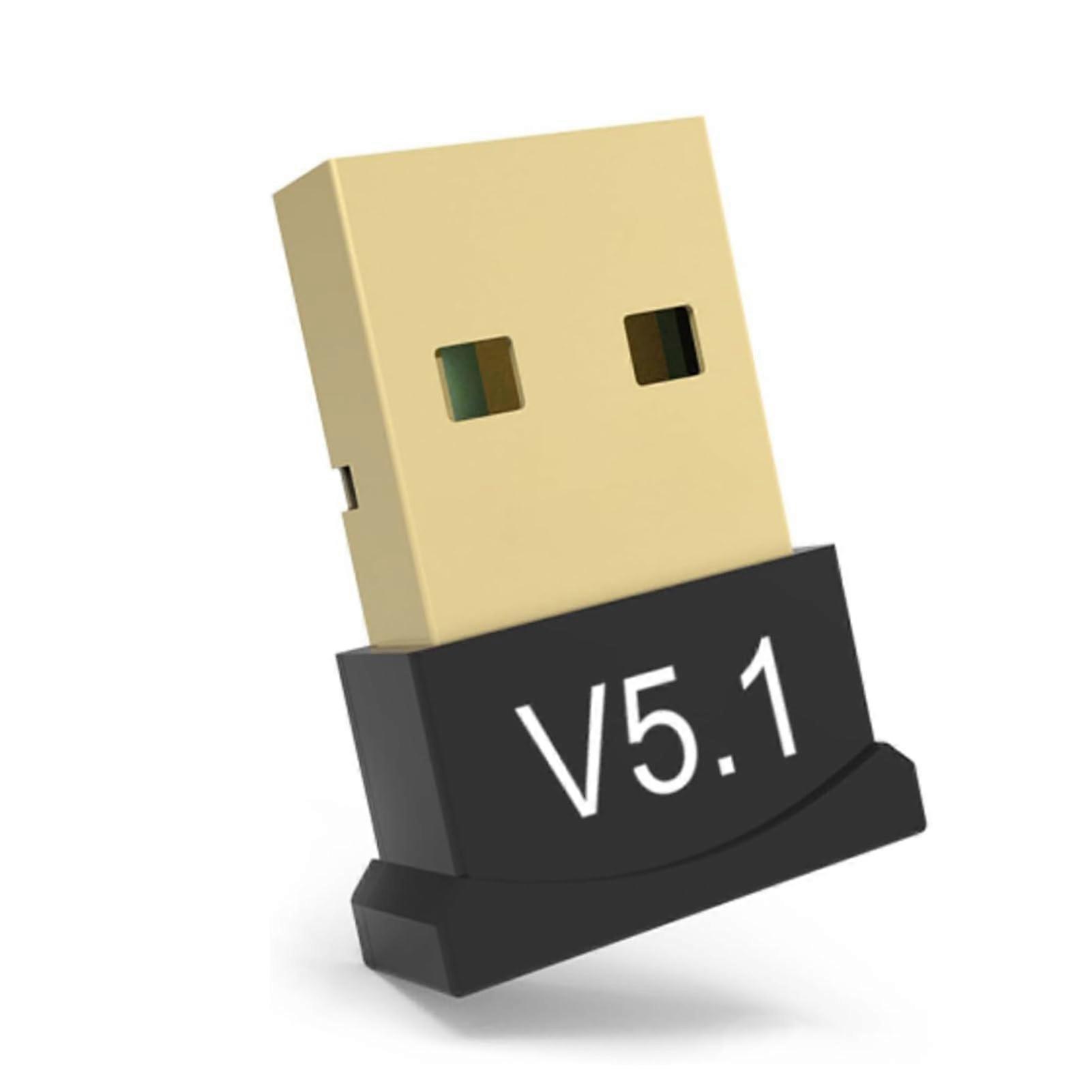 USB Bluetooth Adapter for PC, Bluetooth V5.1 Dongle Receiver, Driver , for Windows 11/10/8.1/7, Linux, Desktop, Laptop, Mouse, Keyboard