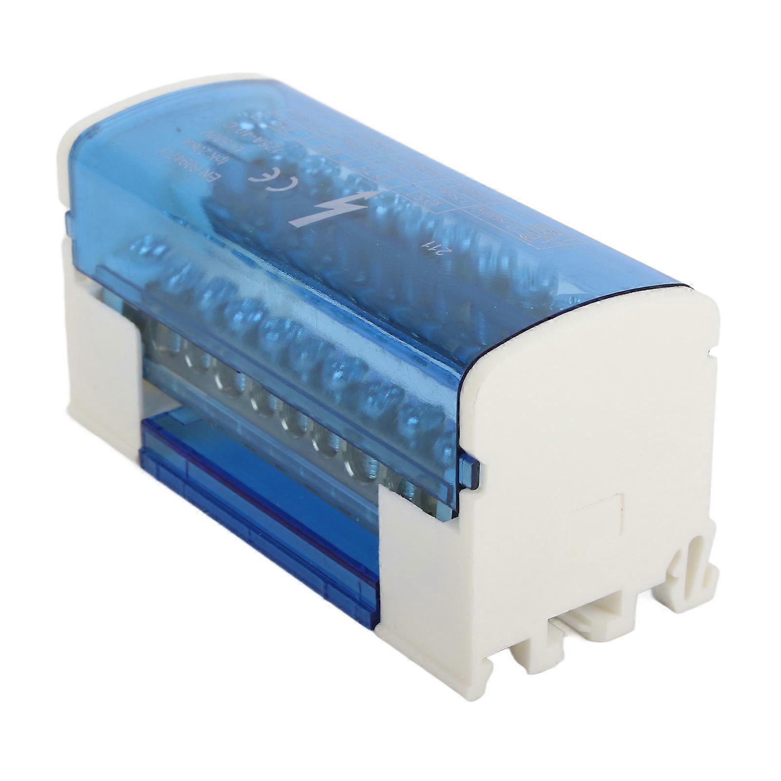 Terminal Distribution Box 2Stage SinglePhase Din Rail with Transparent Dustproof Shell 211