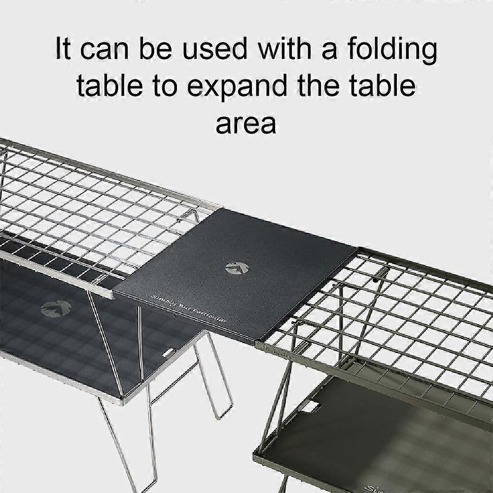 Outdoor Aluminum Alloy Tabletop Board Multifunctional Desktop Accessory Auxiliary Tray Expand Desktop Plate for Folding Table BBQ Oil Drainer