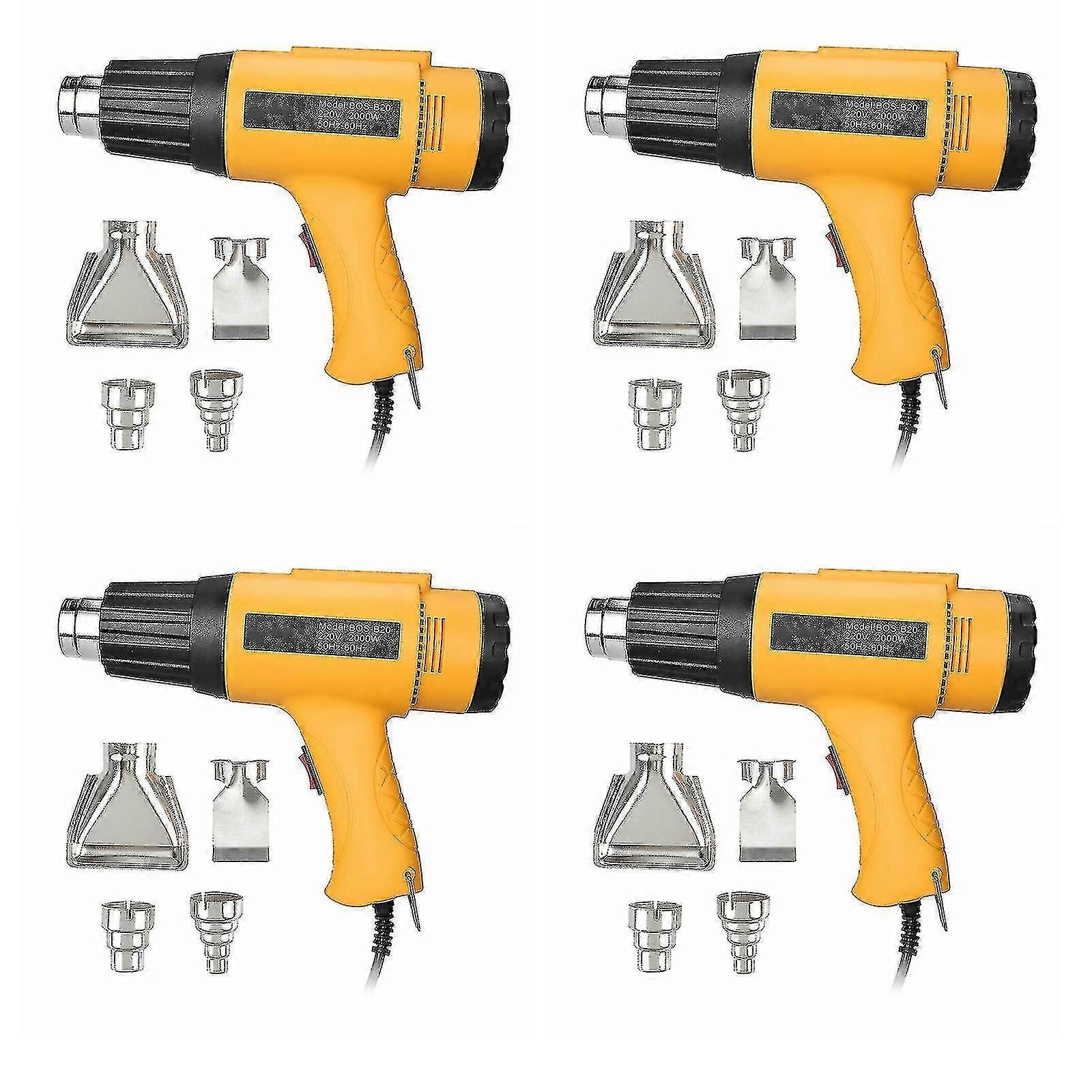 2000W Electric Heat Gun with 4 Nozzles Adjustable Temperature Heating Tool