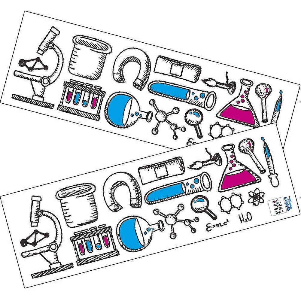 Chemical Elements Wall Stickers 2 Sheets Removable PVC Science Lab Decals for Classroom & Home Decor Easy Application on Smooth Surfaces