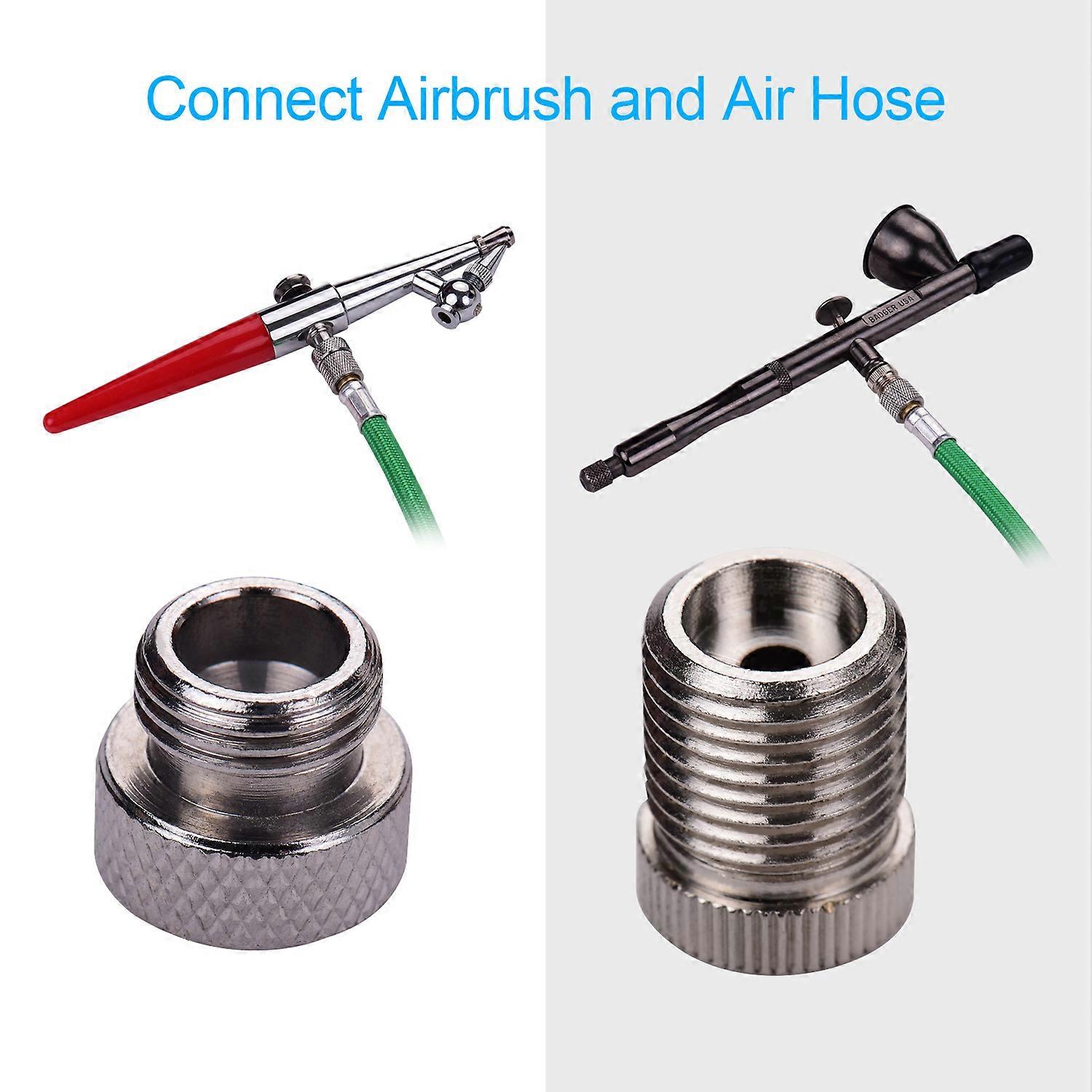 9pcs Airbrush Adapter Kit Multi-Size Fitting Connector Set for airbrush air hose Compatible with Badger Paasche Airbrush