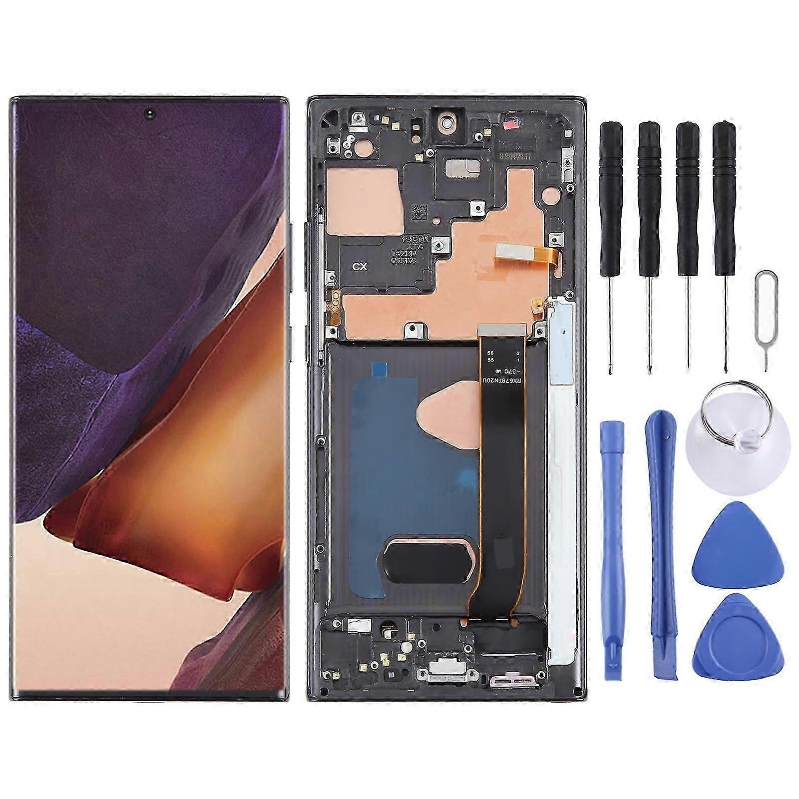 For Samsung Galaxy Note20 Ultra 5G SM-N986B 6.67 inch OLED LCD Screen Digitizer Full Assembly with Frame (Black)