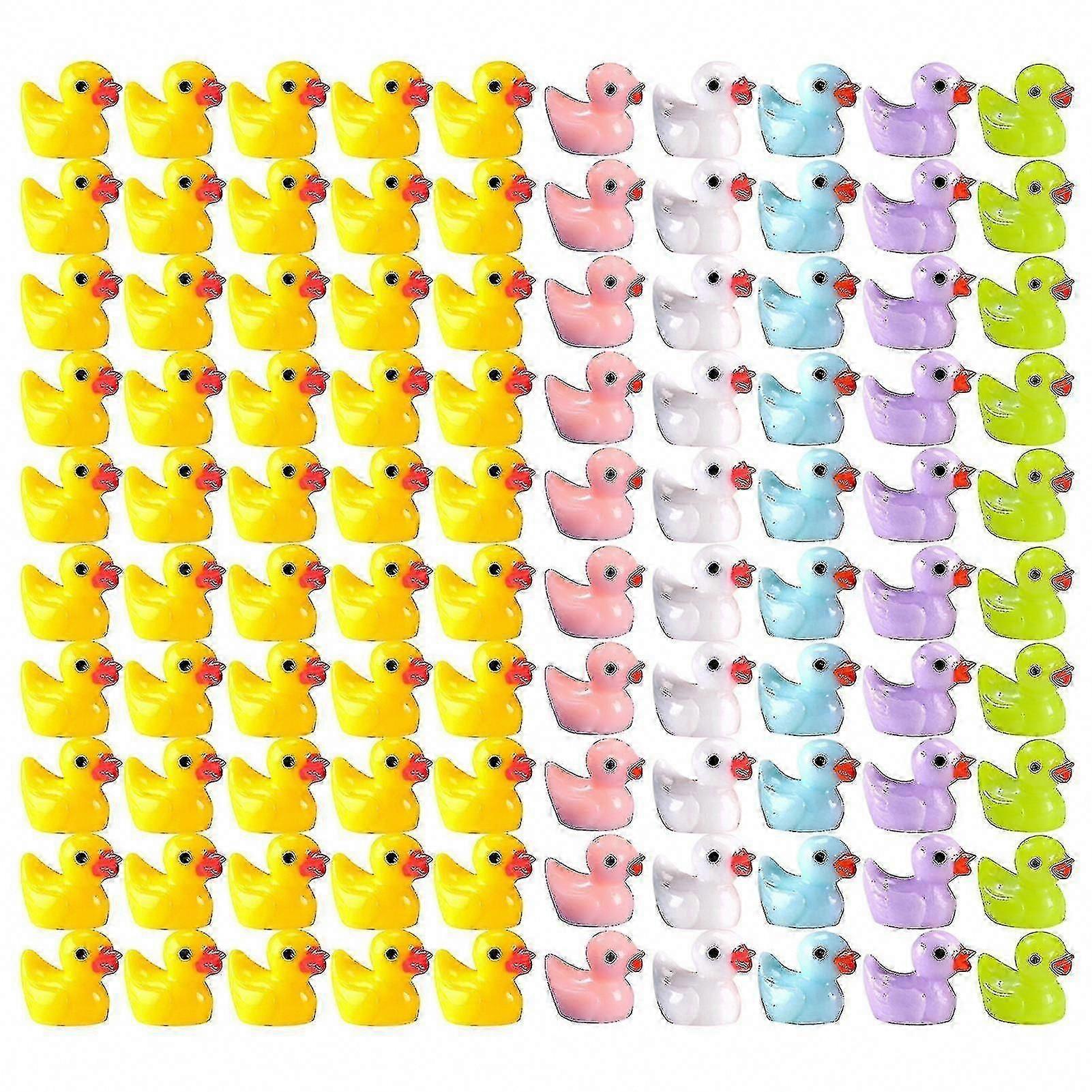200 Pcs Tiny Ducks Set, Realistic Durable Resin Ducks for Christmas, Birthday Party, Children's Day Decorations