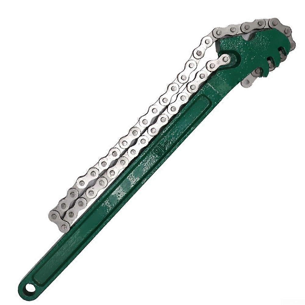 19Inch Chain Wrench Heavy Duty Reversible Pipe Wrench Tool Fits 1.5-7.5 In Diameter With Toothed Chain