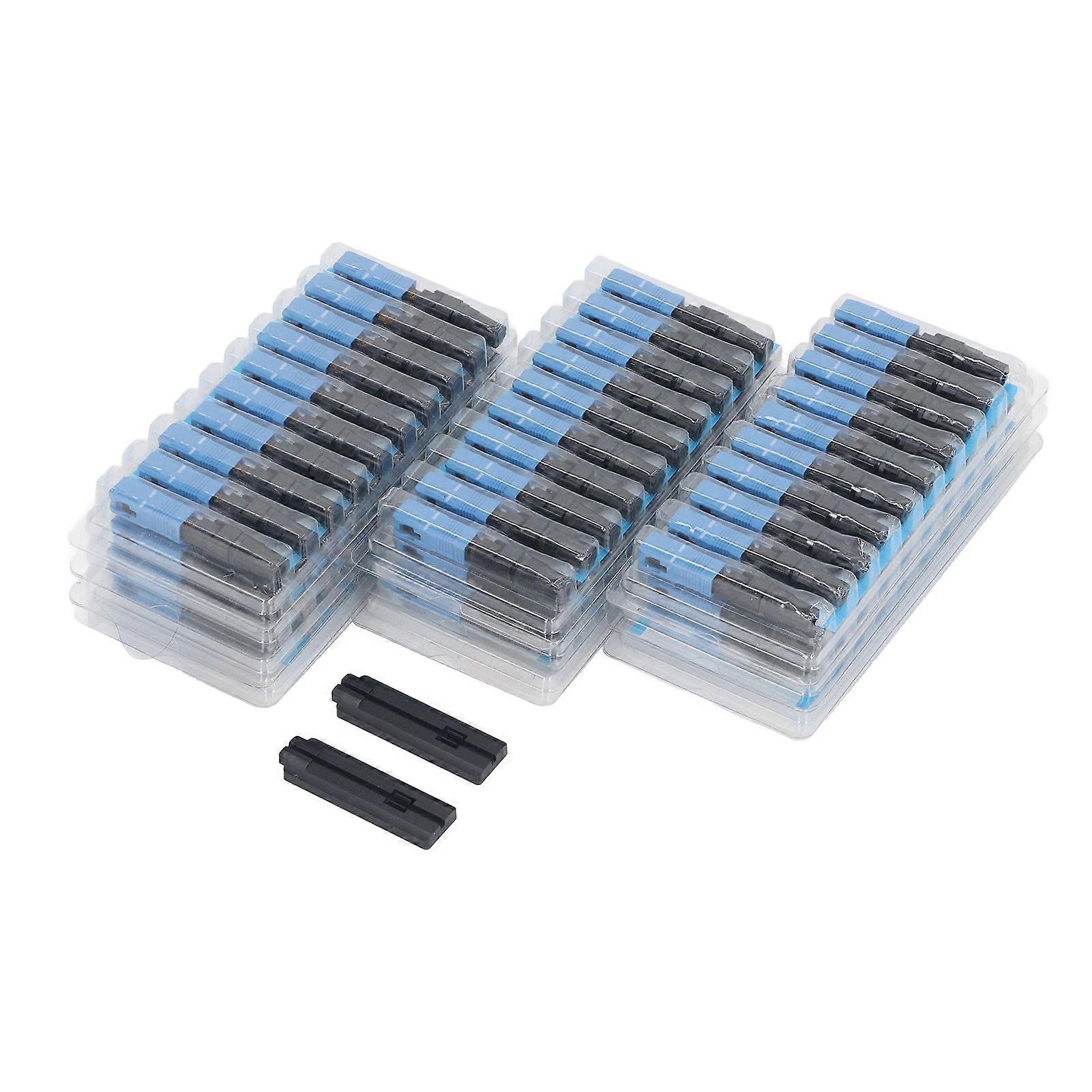 100Pcs Fiber Optic Connector Kit Embedded Type Fiber Optic Fast Cold Adapter SC UPC Connector Telecom Grade