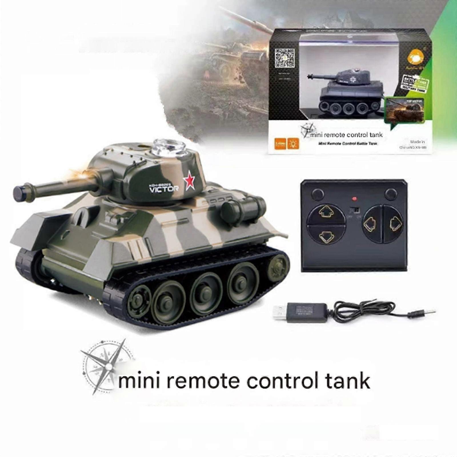 New Mini Remote Control Tank Simulator Four-Way Wireless Charging Children's Remote Control Car Military Toy