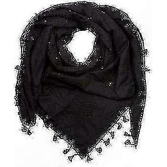 Hundtandshalsduk med tofsar, bred Keffiyeh stil shemagh för män och kvinnor, traditionell mönsteromslag