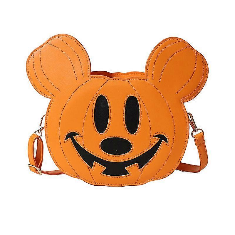 Unique Halloween Pumpkin Crossbody Bag Creative Patchwork Cartoon Mini Square Bag PU Material Multiple Colors
