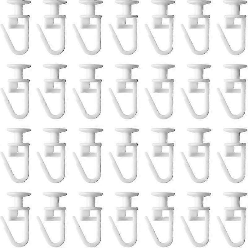 50 Pieces Curtain Track Slider, Curtain Track Sliders Clapser Hooks Curtain Hooks for Rail Type Curtain Tracks