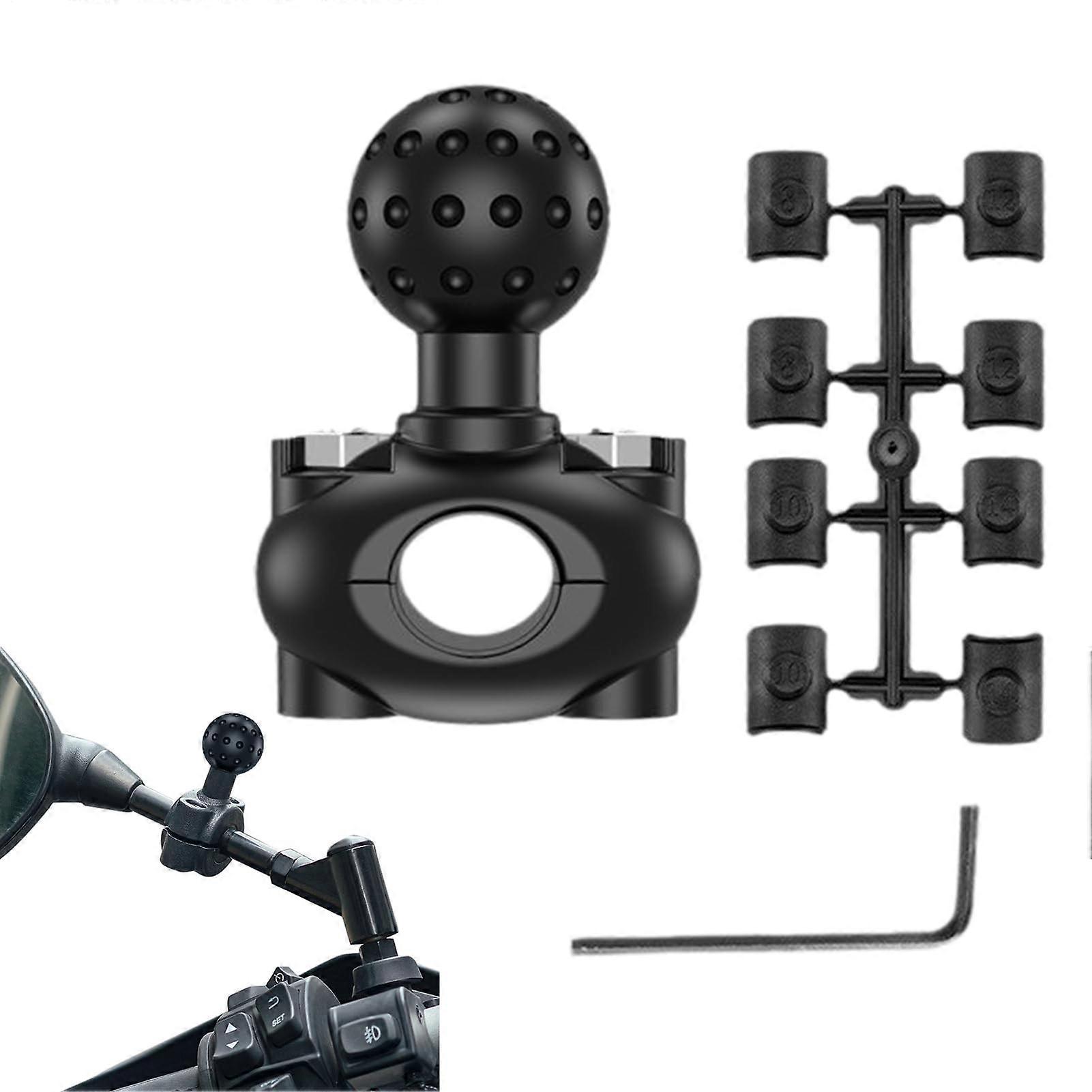 Motorcycle Rearview Mirror Ball Mount Adapter 360° Rotation Waterproof Bracket for Bike