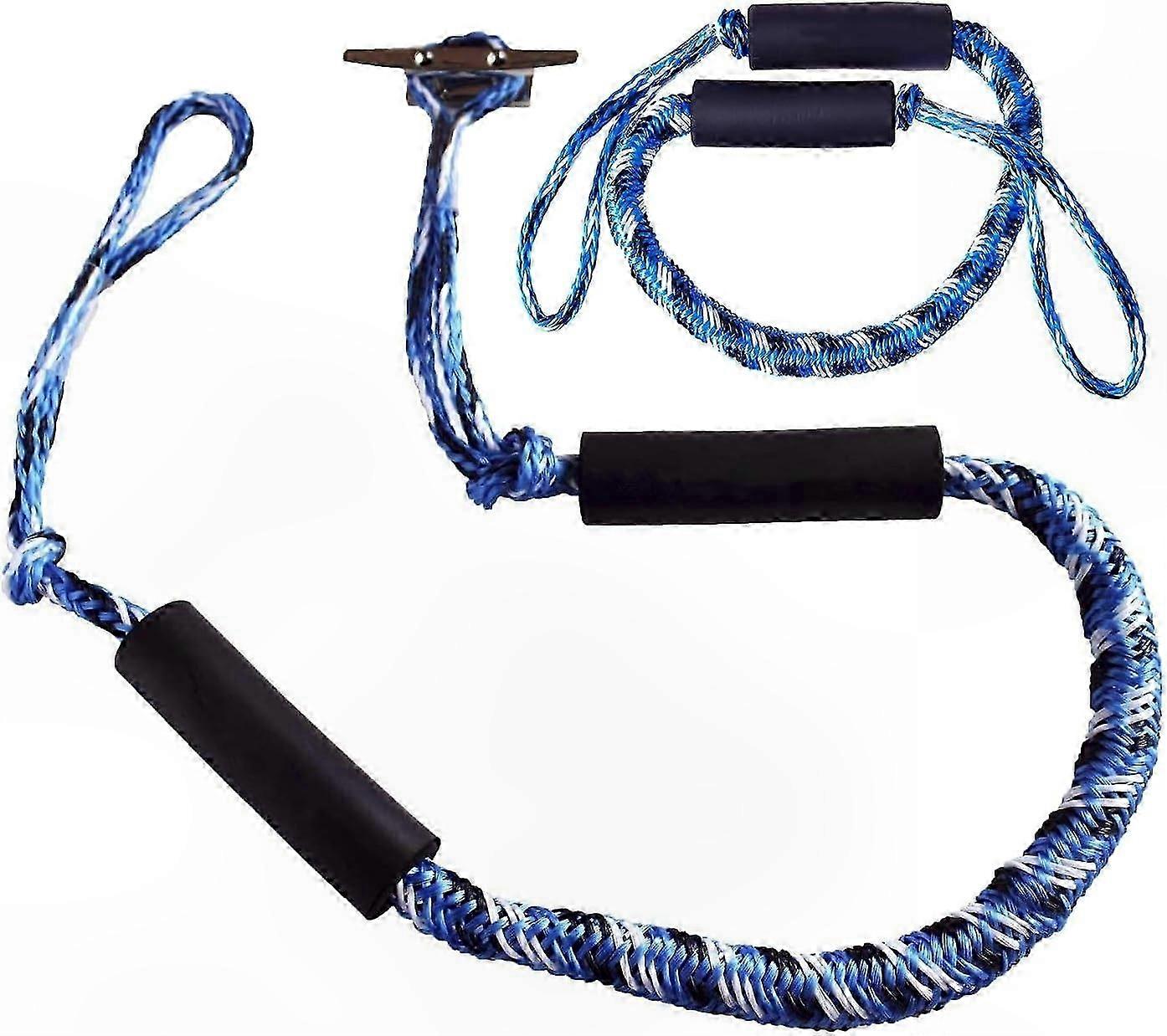 Bungee Dock Line Mooring Rope, 2 Packs, 4-5.5 ft Length, Stretchable Boat Mooring Lines for Secure Docking and Tying