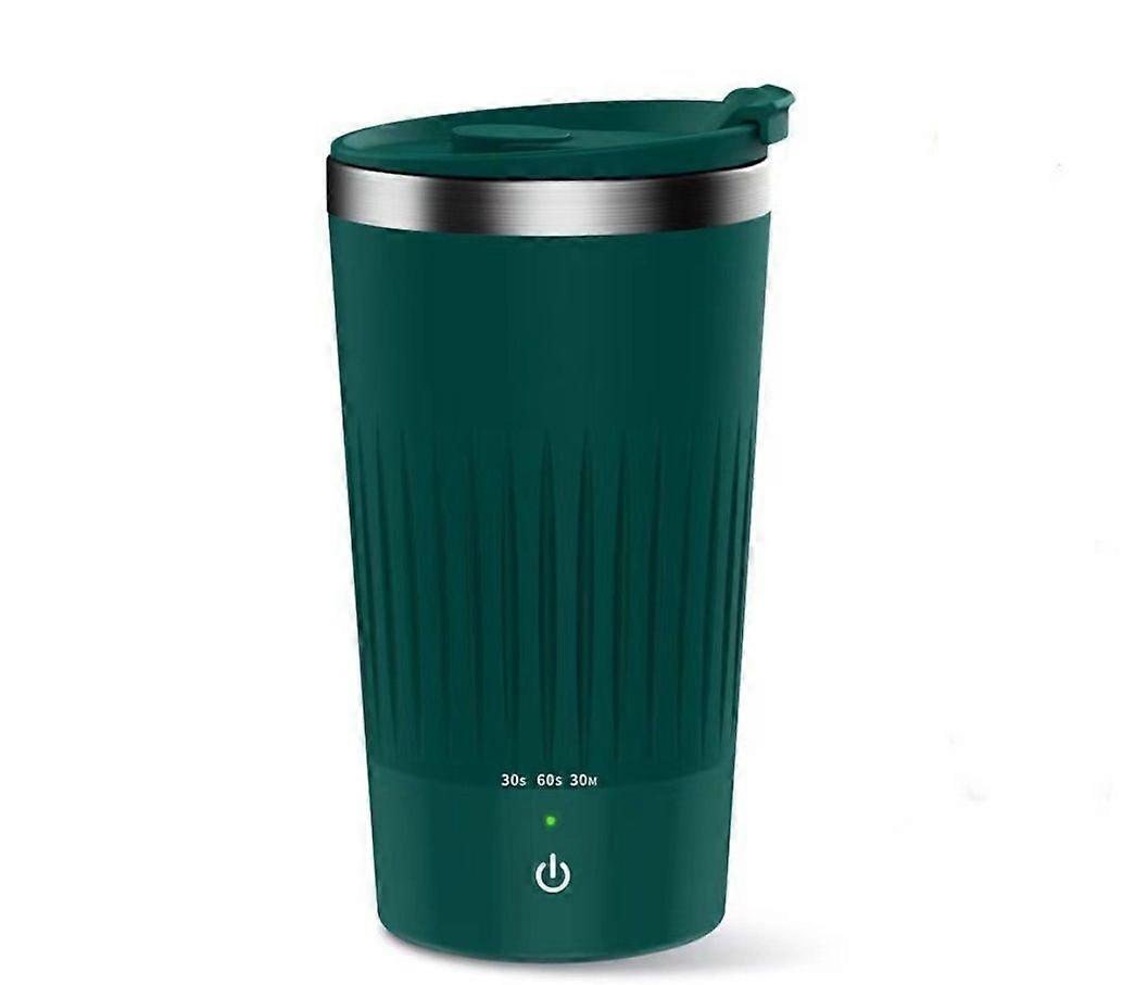 Automatic Stirring Mug, 14 oz Automatic Magnetic Self-Stirring Coffee Mug with 3 Stirring Functions, Travel Mug for Chocolate Mocha(GREEN)