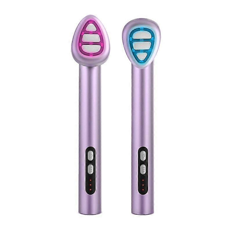 7 Color Red Light Therapy for Face and Neck, Red and Blue Light Handheld Wand with Microcurrent, LED Light Therapy for Face(purple)