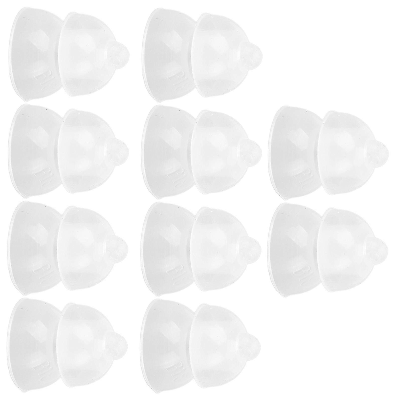 10Pcs Transparent Silicone Eartips 6mm Double Layer Washable