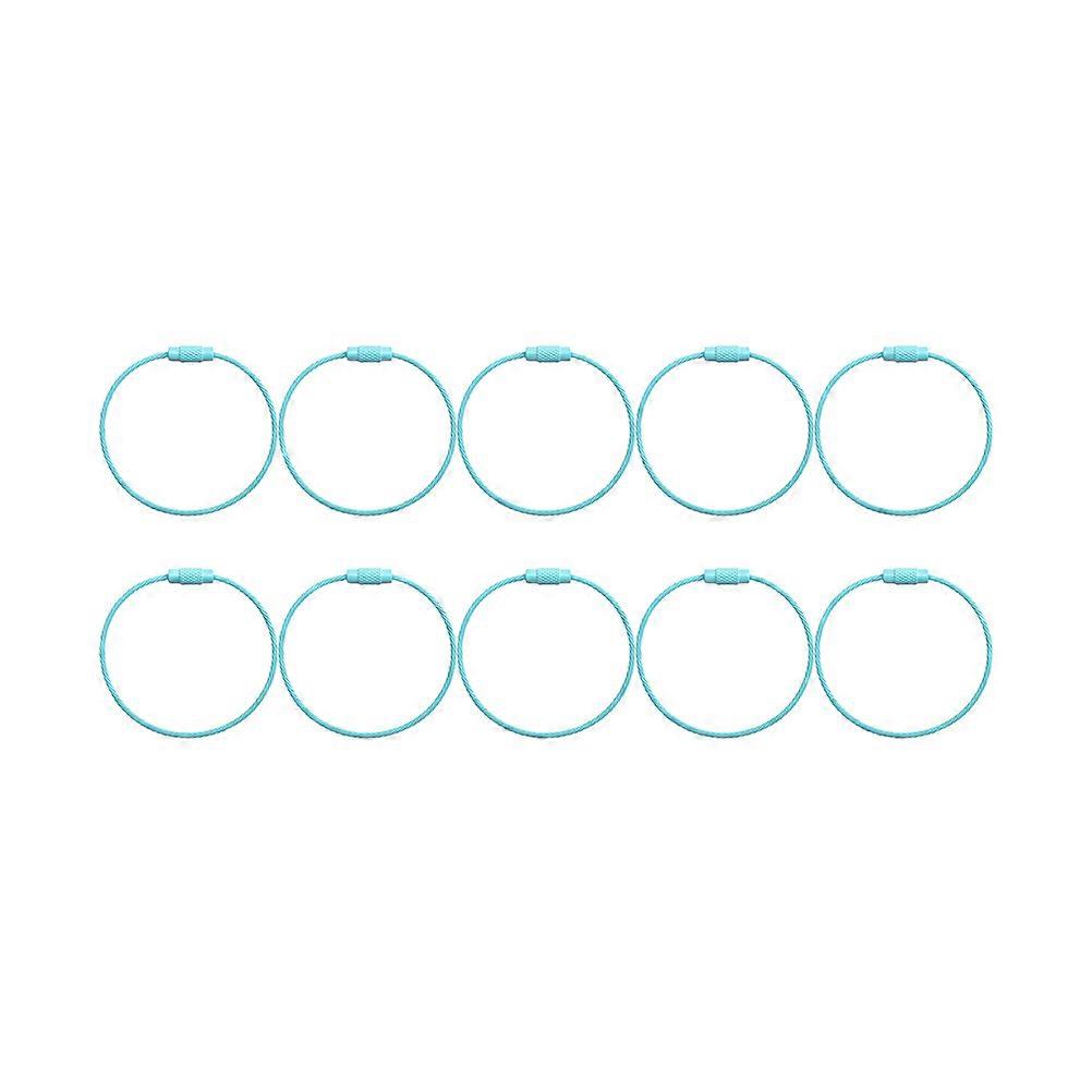 Sky-blue Iron Keychains with Durable Retro Design for Decoration