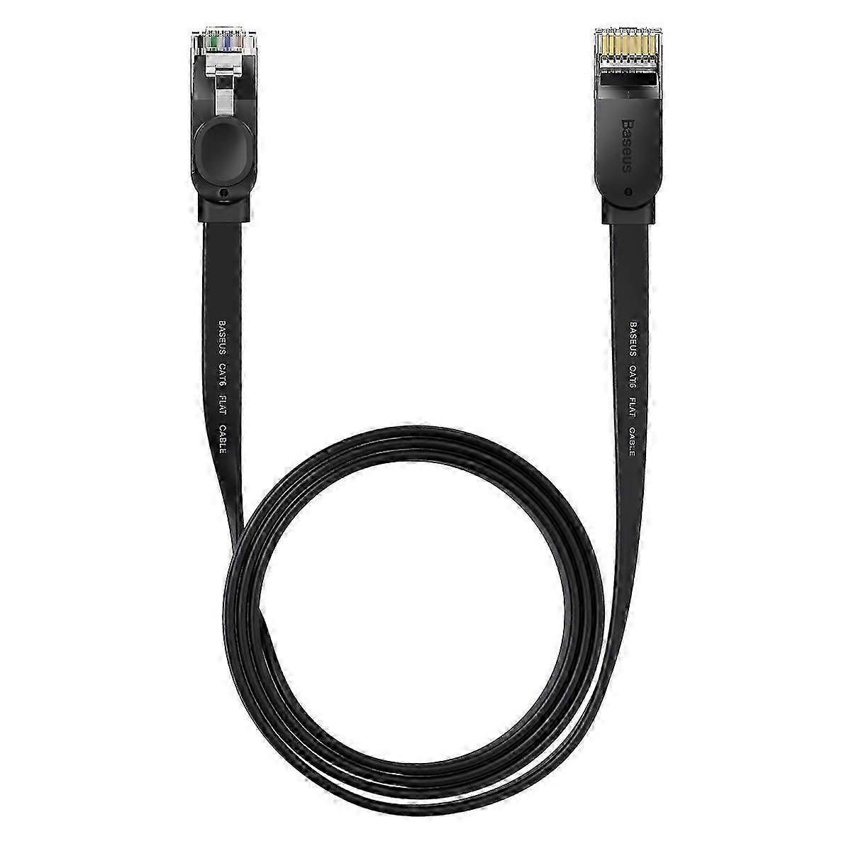 BASEUS High Speed Cat6 RJ45 Gigabit Network Cable Computer LAN Ethernet Cord (Flat Cable), 1.5m