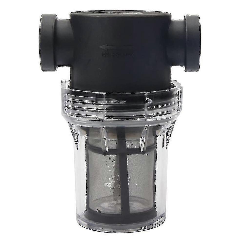 Inline Strainer 1/2 Inch, Inline Water Filter with 100 Mesh Stainless Steel Filter, High Flow Water Filter for Garden Watering, Black