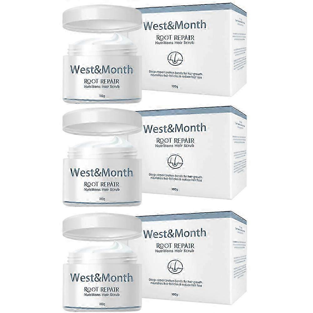 3X栄養ヘアスクラブCeoertyルートリニューアンチヘアケアソリューション髪の成長