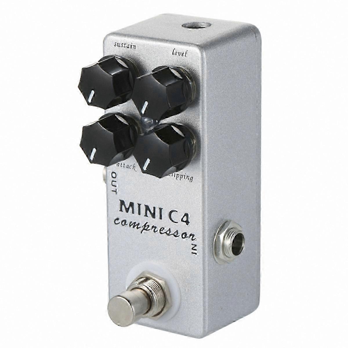 Compact Guitar Compressor Pedal with True Bypass for Audio Effects Processing