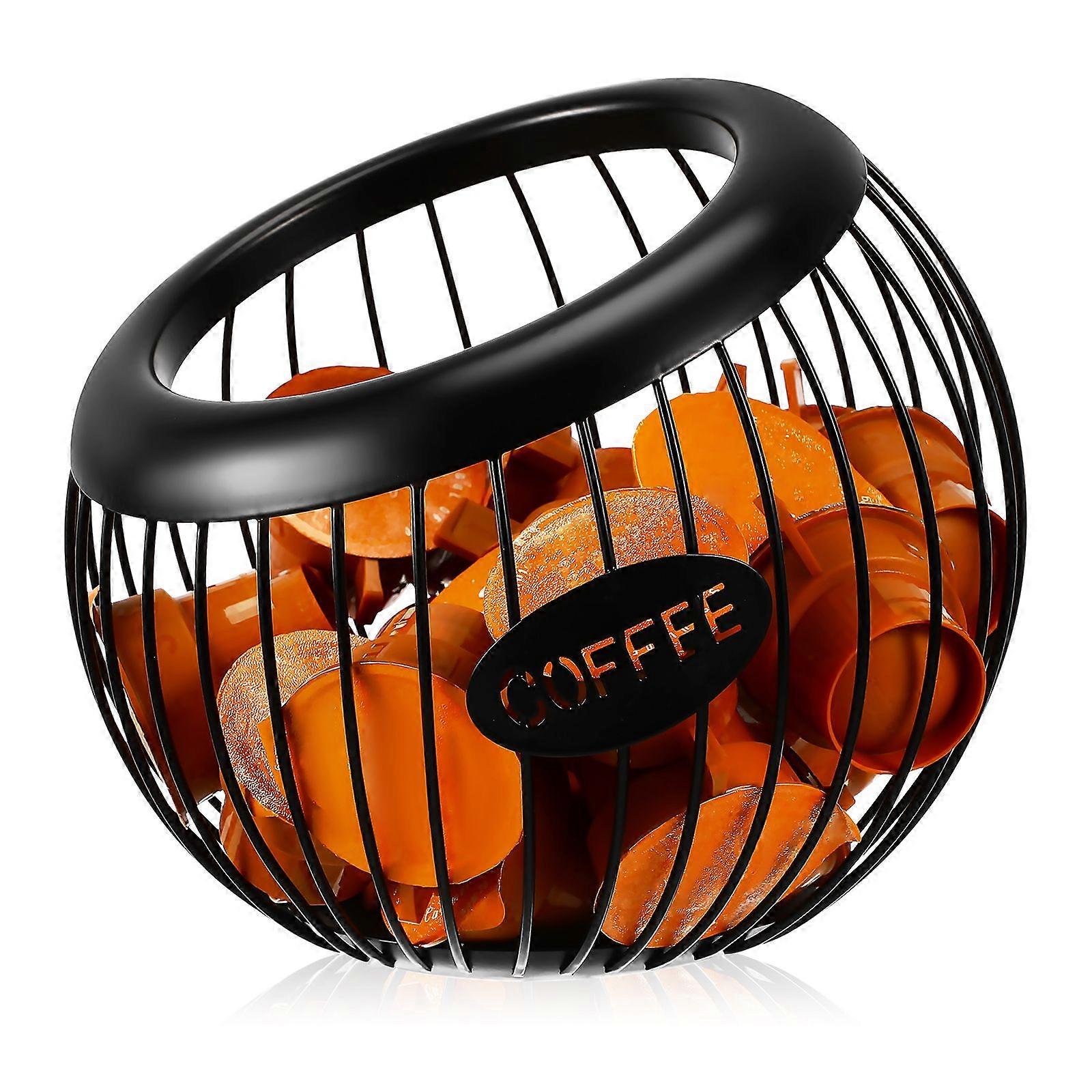 Kaffeepadhalter Arbeitsplatte Kaffeepadbehälter Eisen Aufbewahrungskorb Kaffeepad-Organizer Teebeutelhalter