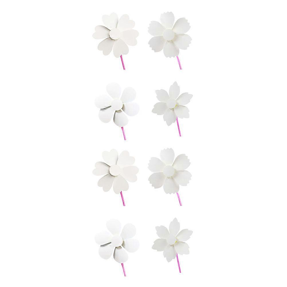 Diy Painting Windmill Toy for Children Educational Play Paper Material White Imagination Development 8Pcs