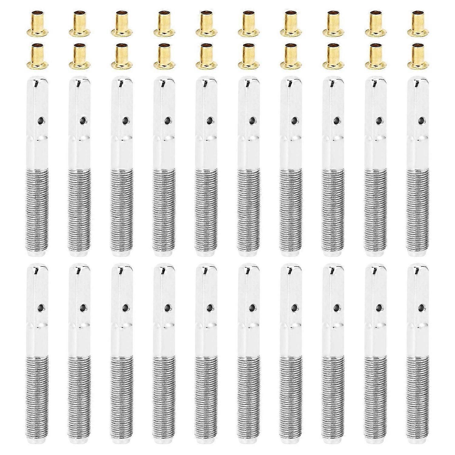 20 Pcs Lyre Harp Tuning Pin Nails with 20 Pcs Rivets Set