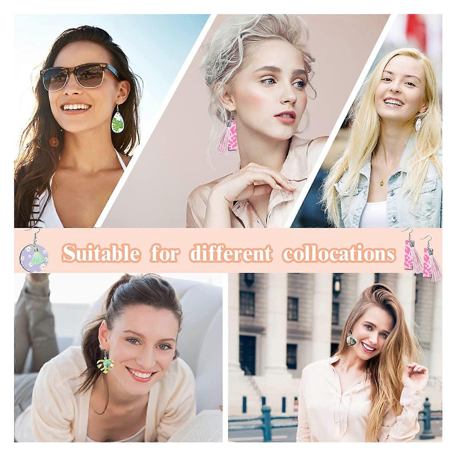 Sublimation Earring Blanks Kit with Hooks & Tassels DIY Set