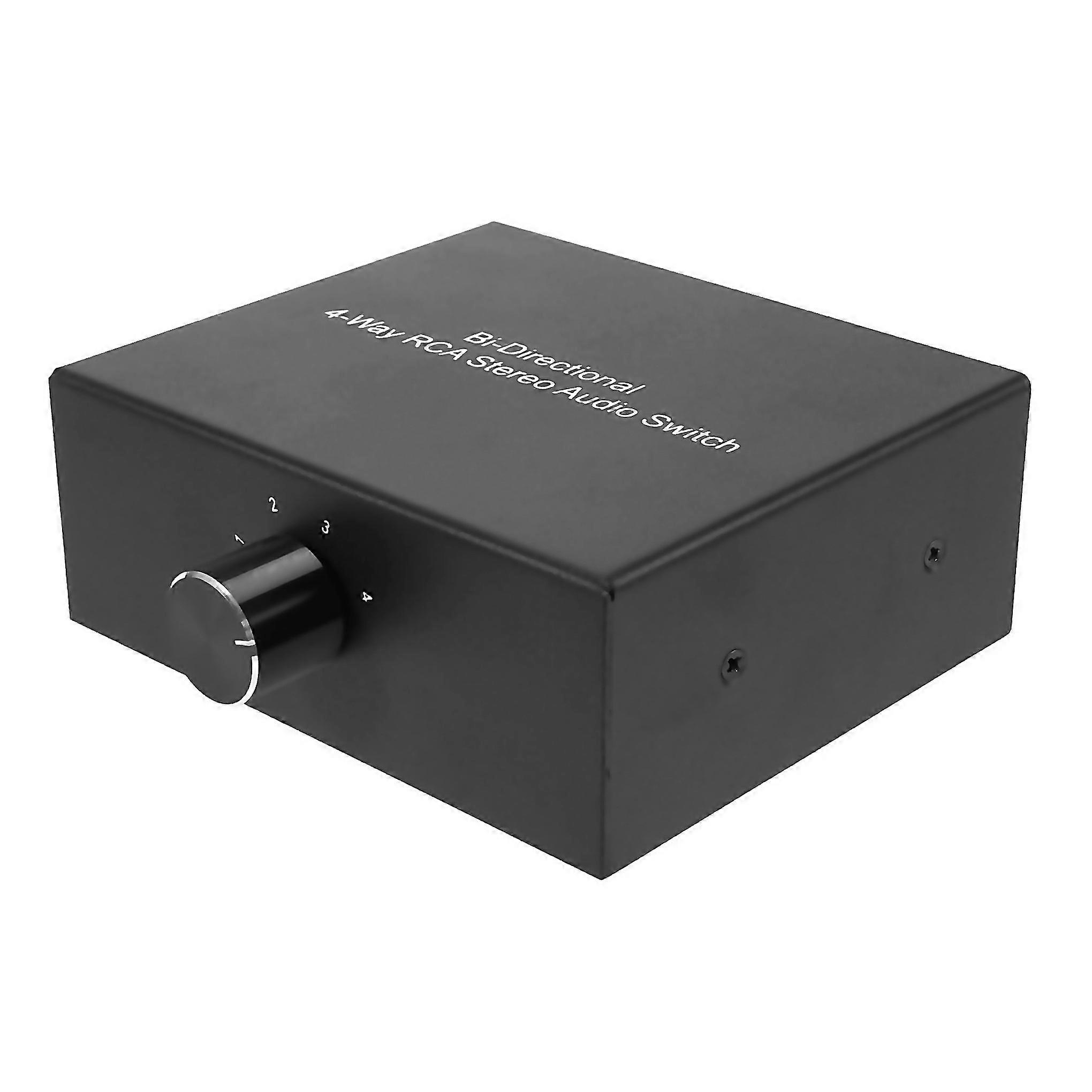 For 4way Stereo Lr Sound Channel Bidirectional Audio Switcher 1 In 4 Out 4 In 1 Out Audio Switch