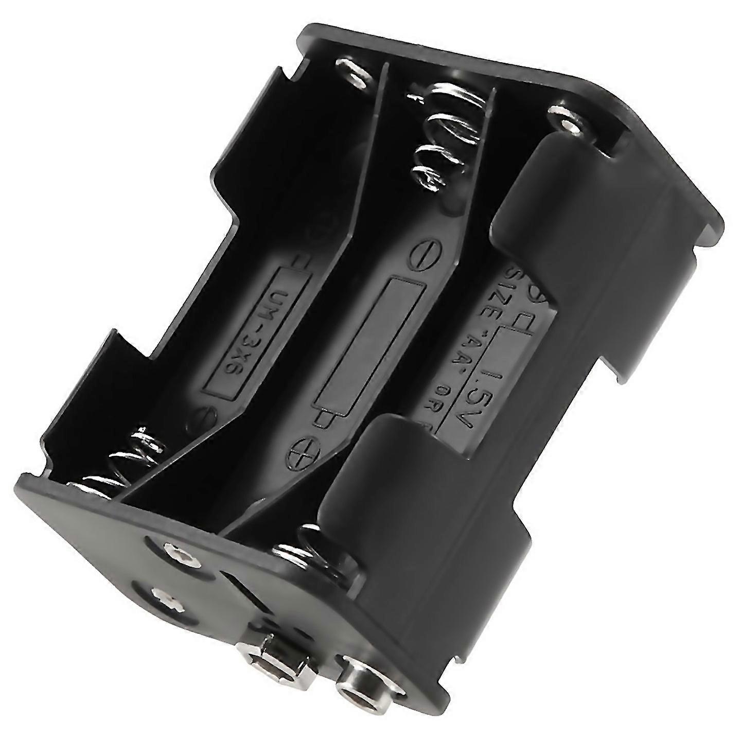 For Double Side Spring 6 X 15 V Aa Battery Holder Case Box Black