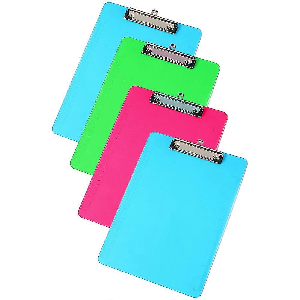 Office Writing Boards for Writing Use 4Pcs Portable Colored Clipboards