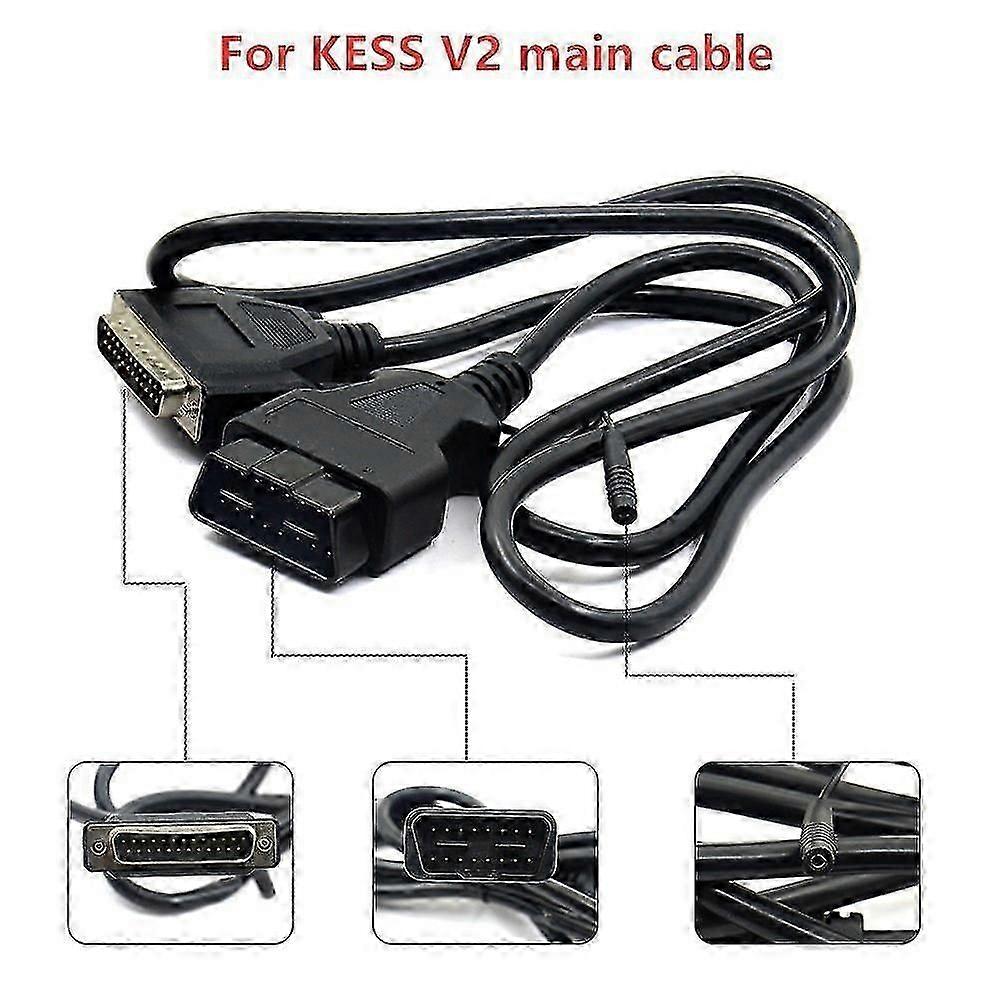 Kess V2 Connector Main Test 16 Pin To 25 Pin Cable Obd2 Diagnostic Tool Obd-ii Adapter Cords Tuning Kits Db25 Pin Converter Extension Cables