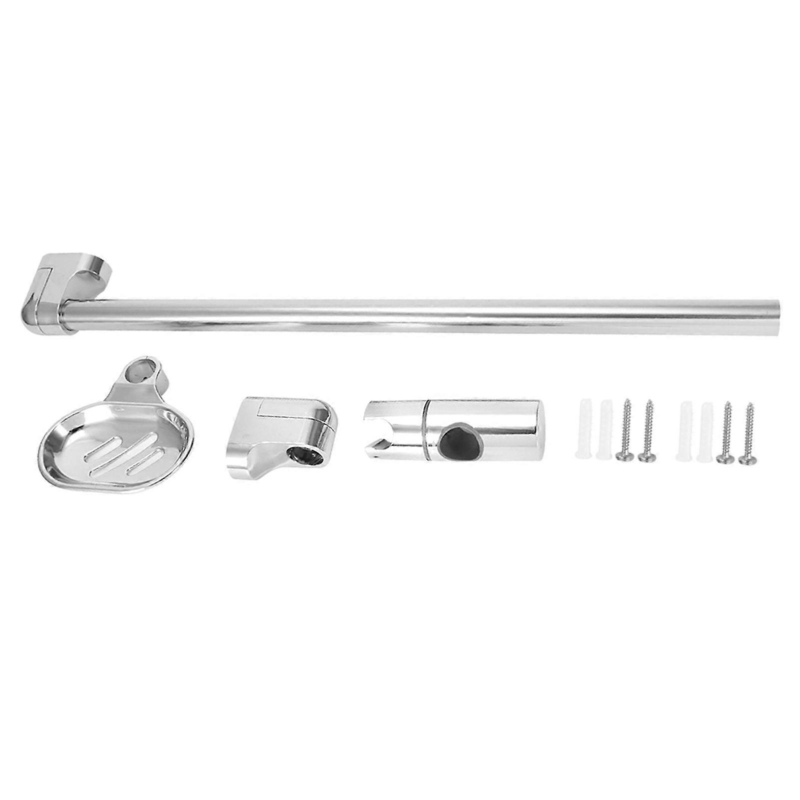 Stainless Steel Lifting Handhold Shower Head Holder Bracket with Soap Box G1/2"