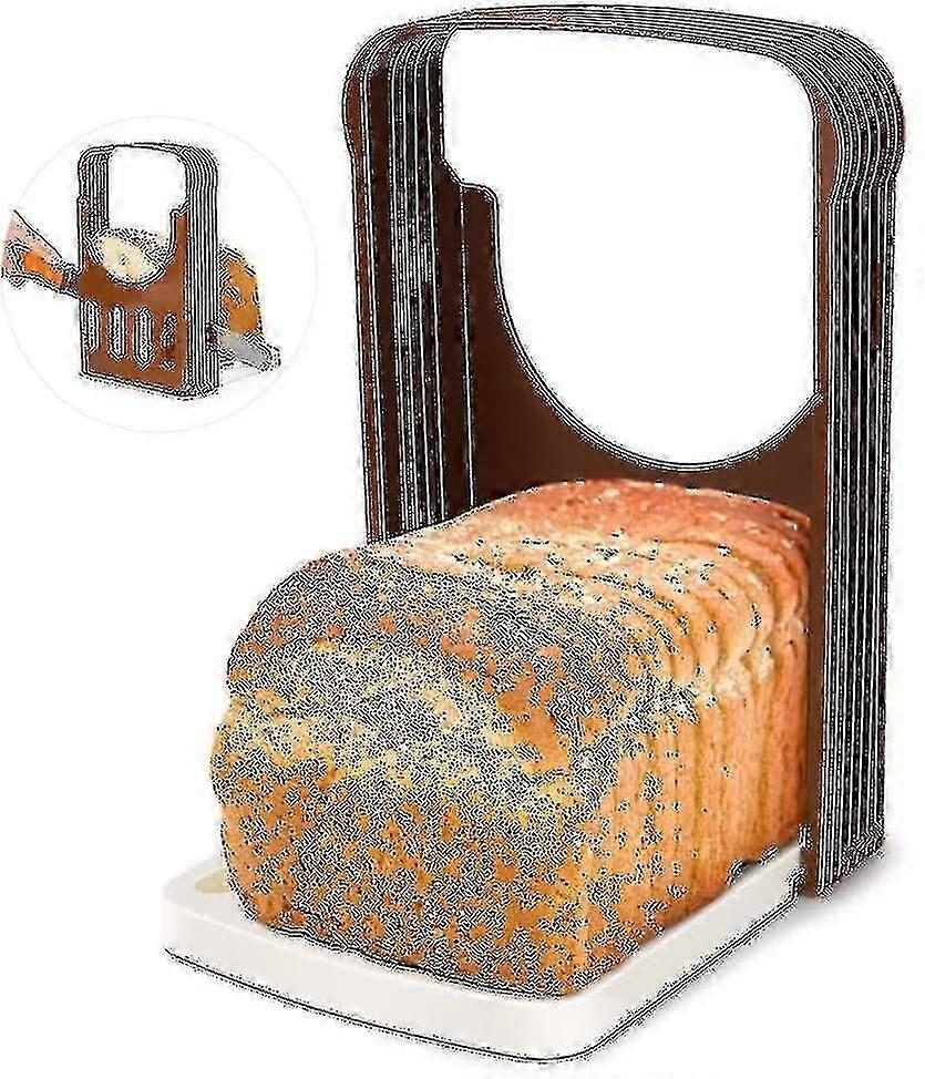 Brød skjæremaskin, sammenleggbar justerbar brød slicer, rask kutting, tykkelse ensartethet, brød slicer kniv