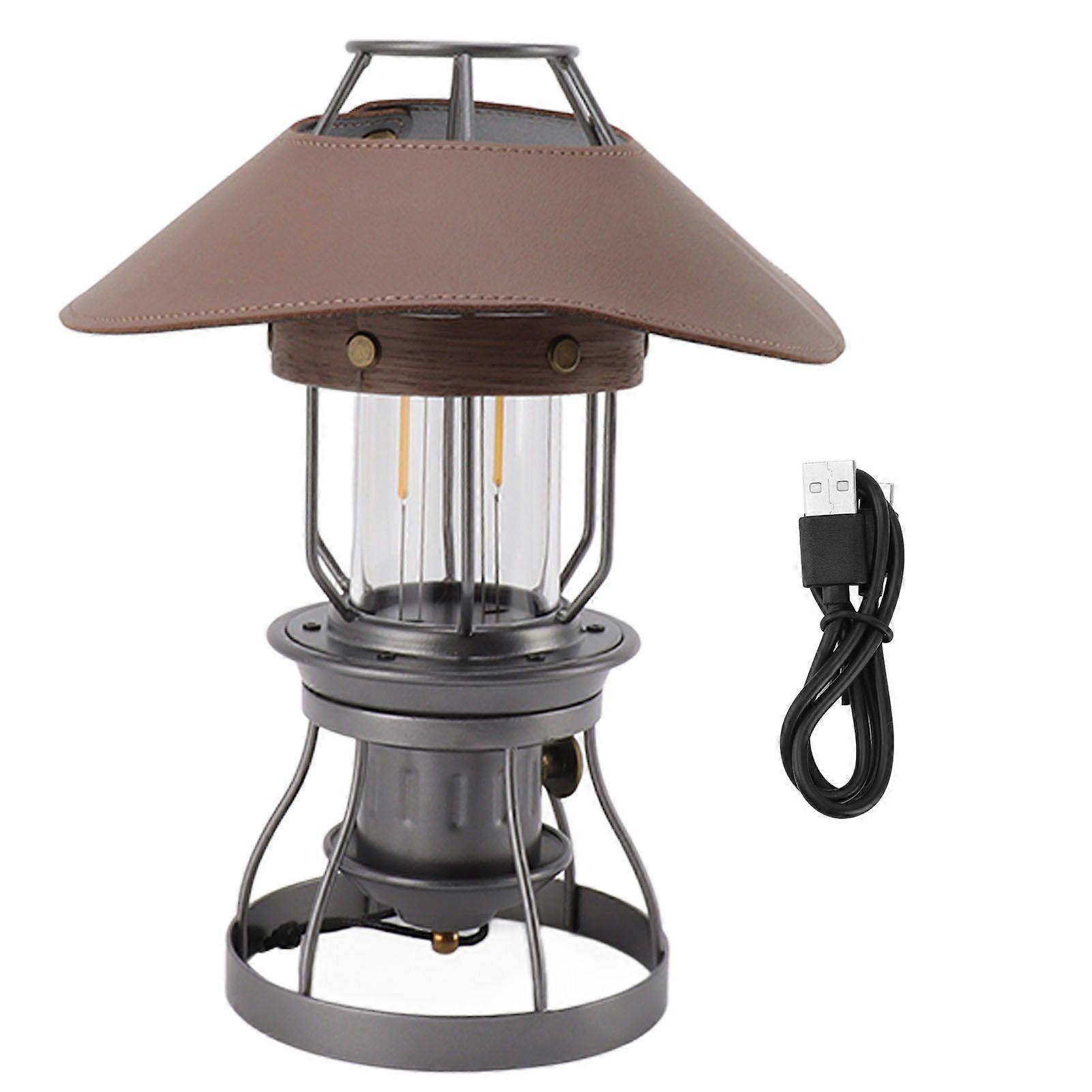 Outdoor Camping Lantern Portable Long Endurance Tent Hanging Lantern Camping Lamp Grey