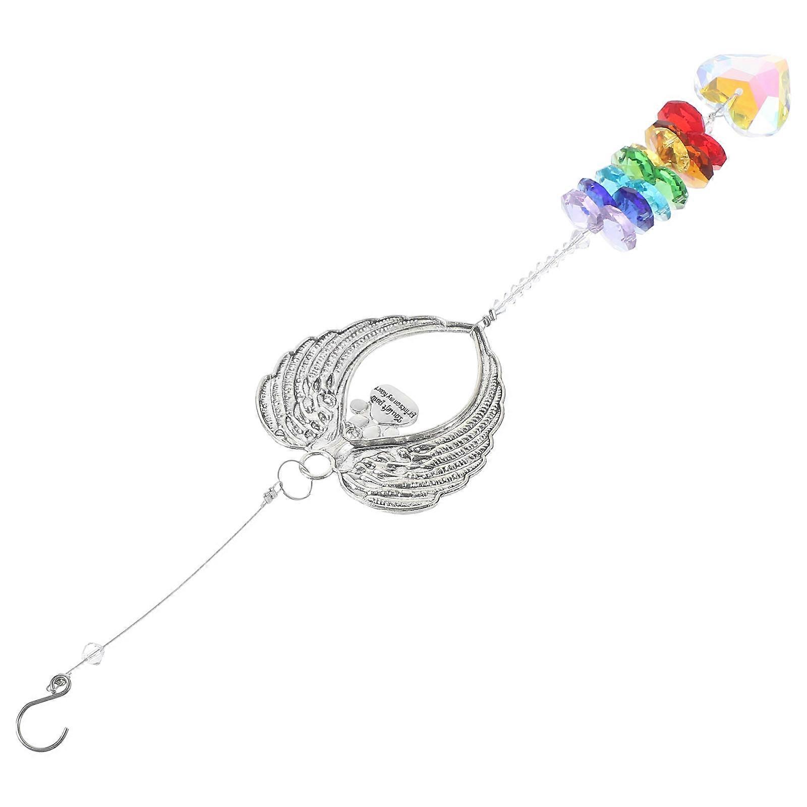 Crystal Hanging Decor Window Suncatcher Heart Shape Pendant 4Pcs Set