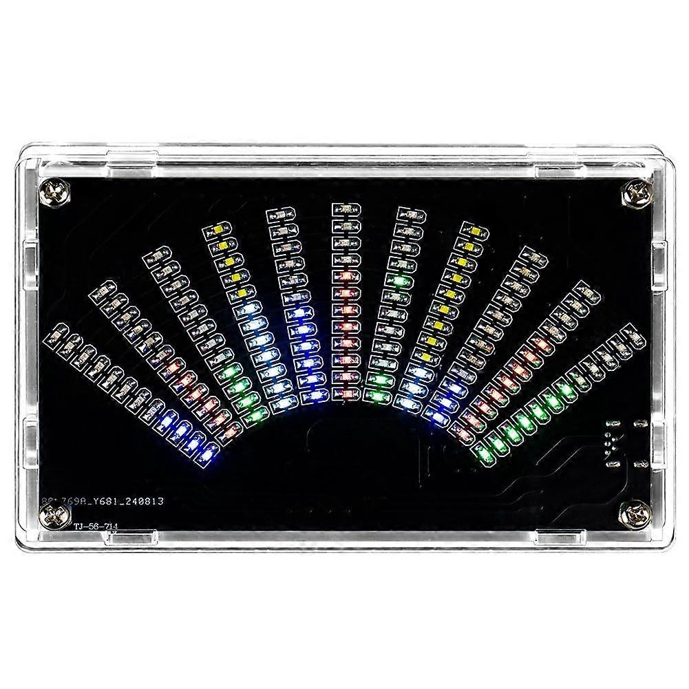 FanShaped LED Music Spectrum Rhythm Light Display DIY Production Kit TJ56714 SMD Component Practice